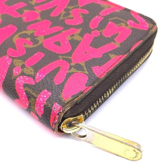Louis Vuitton #43509 Monogram Pink Graffiti Zippy Large Long Zip Around Organize - Picture 10 of 11